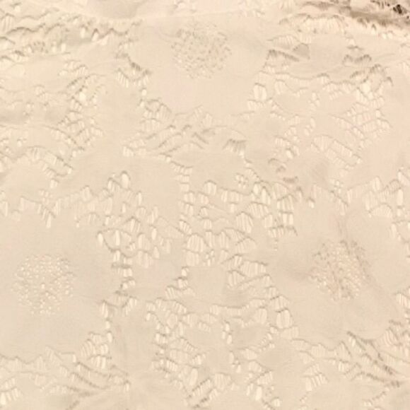 Aeropostale Lace Floral Mini Skater Skirt Girls Ivory White S/P - Picture 9 of 10